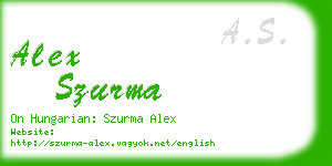 alex szurma business card